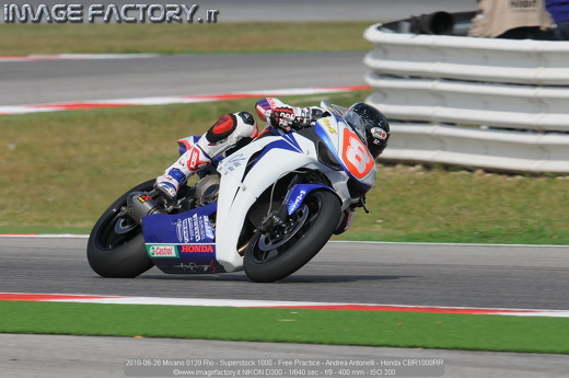 2010-06-26 Misano 0129 Rio - Superstock 1000 - Free Practice - Andrea Antonelli - Honda CBR1000RR